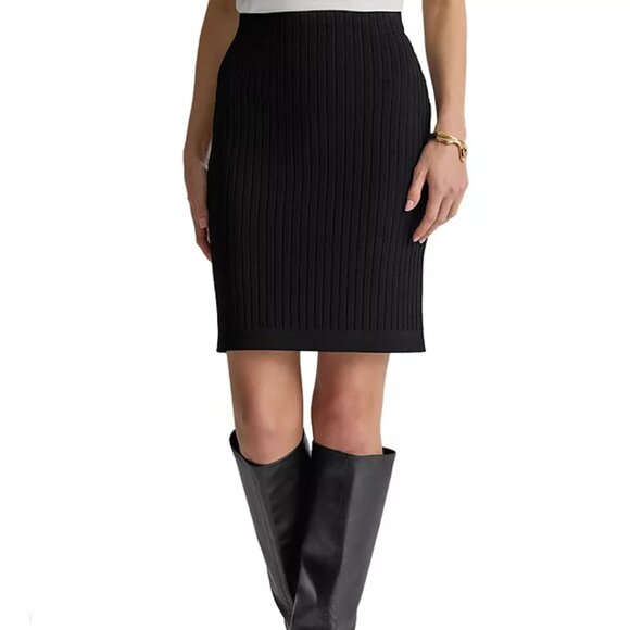 St. John Caviar Classic Black Women's Skirt Size 10 - Picture 7 of 10